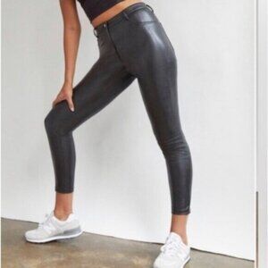 Wilfred Free Women's Black Super High Waist Vegan Leather Legging Pants Size 4